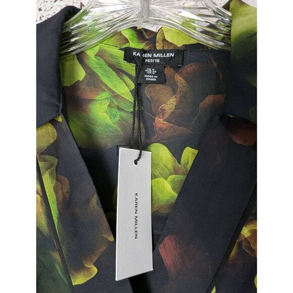 Karen Millen Floral‎ Printed Georgette Woven Maxi Dress size 0 NWT - Picture 6 of 14